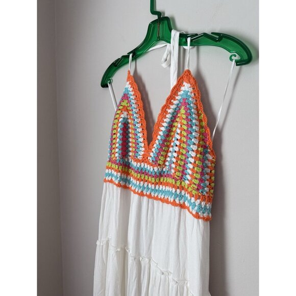 DAVI & DANI Colorful Crochet Top Maxi Dress - Picture 4 of 11